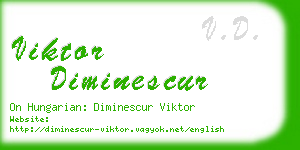 viktor diminescur business card